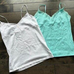Gap Summer Lace Trim Tank Tops